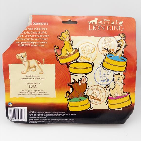 NEW Vintage 2003 Disney The Lion King Mane Event Ink Stampers Stamp Activity Set - Picture 6 of 6